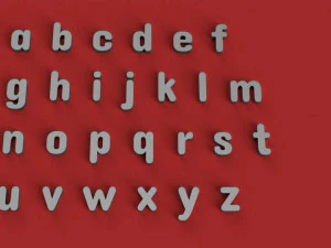 concert uppercase and lowercase 3d letters stl file 3D Print Model