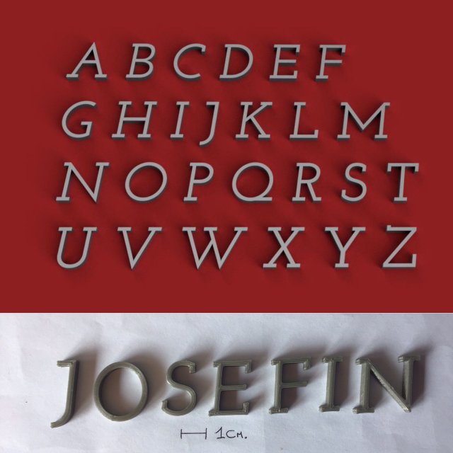 josefin uppercase and lowercase 3d letters stl file 3D प्रिंट मॉडल .c4d .max .obj .3ds .fbx .stl .blend 