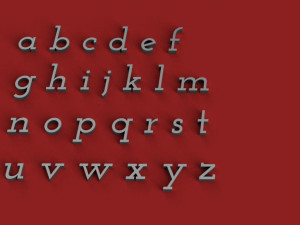 josefin uppercase and lowercase 3d letters stl file 3D प्रिंट मॉडल