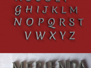merienda uppercase and lowercase 3d letters stl file Modelo de Impressão 3D