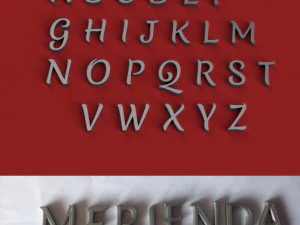 fichier stl de lettres 3d majuscules et minuscules merienda Modèles 3D en vedette