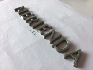merienda uppercase and lowercase 3d letters stl file Modelo de impresión 3D