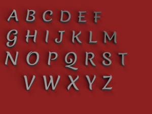 merienda uppercase and lowercase 3d letters stl file Modelo de impresión 3D