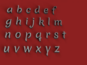 merienda uppercase and lowercase 3d letters stl file Modelo de impresión 3D