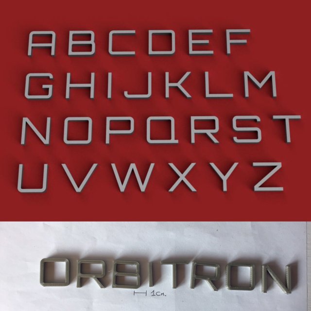 orbitron uppercase and lowercase 3d letters stl file 3D 프린트 모델 .c4d .max .obj .3ds .fbx .stl .blend 
