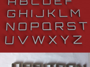 orbitron uppercase and lowercase 3d letters stl file 3D Print Model