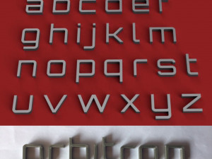 orbitron uppercase and lowercase 3d letters stl file 3D 프린트 모델