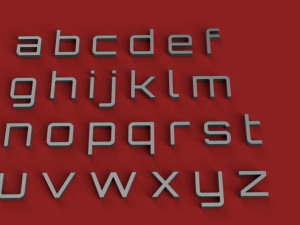 orbitron uppercase and lowercase 3d letters stl file 3D 프린트 모델