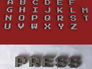 appuyez sur le fichier stl des lettres 3d majuscules et minuscules Modèles 3D en vedette