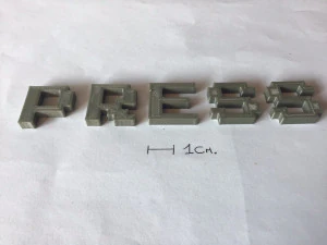 press uppercase and lowercase 3d letters stl file 3D Print Model