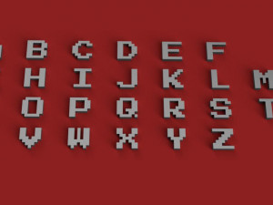 press uppercase and lowercase 3d letters stl file 3D Print Model