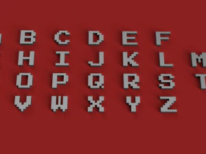 press uppercase and lowercase 3d letters stl file 3D Print Model