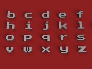 press uppercase and lowercase 3d letters stl file 3D Print Model