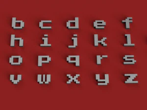 press uppercase and lowercase 3d letters stl file 3D Print Model