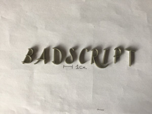 badscript uppercase and lowercase 3d letters stl file Model Cetak 3D