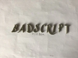 badscript uppercase and lowercase 3d letters stl file 3D Print Model