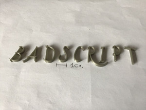 badscript uppercase and lowercase 3d letters stl file Model Cetak 3D