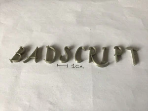 badscript uppercase and lowercase 3d letters stl file 3D Print Model
