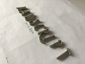 badscript uppercase and lowercase 3d letters stl file Model Cetak 3D