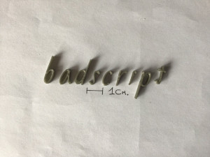 badscript uppercase and lowercase 3d letters stl file Model Cetak 3D