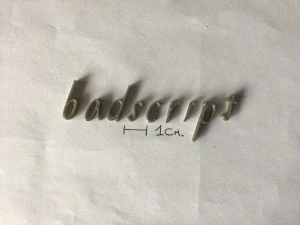 badscript uppercase and lowercase 3d letters stl file 3D Print Model