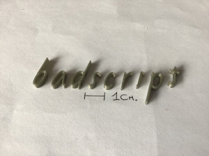 badscript uppercase and lowercase 3d letters stl file Model Cetak 3D