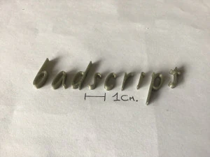 badscript uppercase and lowercase 3d letters stl file 3D Print Model