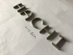 hachi uppercase and lowercase 3d letters stl file 3D प्रिंट मॉडल