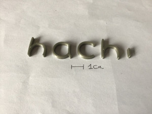 hachi uppercase and lowercase 3d letters stl file 3D प्रिंट मॉडल