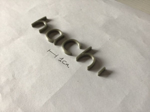 hachi uppercase and lowercase 3d letters stl file 3D प्रिंट मॉडल