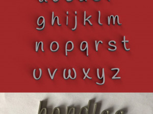 handlee uppercase and lowercase 3d letters stl file 3D Принт Модель