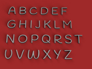 handlee uppercase and lowercase 3d letters stl file 3D Принт Модель