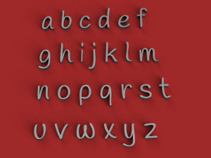 handlee uppercase and lowercase 3d letters stl file 3D Принт Модель
