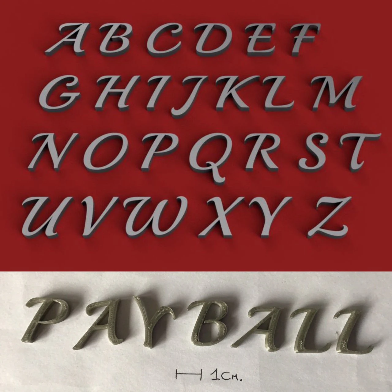 playball uppercase and lowercase 3d letters stl file 3D Print Model .c4d .max .obj .3ds .fbx .stl .blend 
