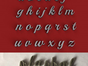 playball uppercase and lowercase 3d letters stl file 3D 打印模型