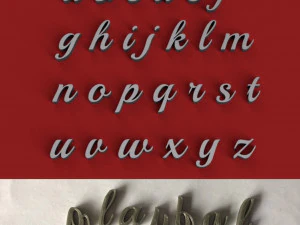 playball uppercase and lowercase 3d letters stl file 3D Print Model