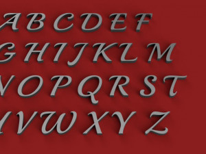 playball uppercase and lowercase 3d letters stl file 3D 打印模型
