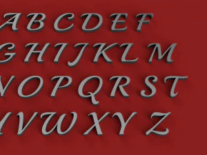 playball uppercase and lowercase 3d letters stl file 3D Print Model