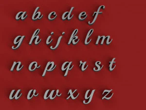 playball uppercase and lowercase 3d letters stl file 3D Print Model