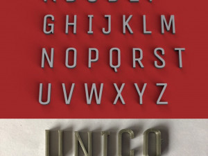 unico uppercase and lowercase 3d letters stl file 3D 프린트 모델