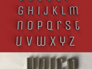 unico uppercase and lowercase 3d letters stl file Modèles 3D en vedette