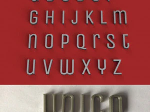 unico uppercase and lowercase 3d letters stl file 3D Print Model