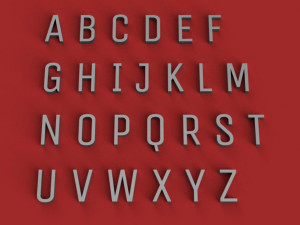 unico uppercase and lowercase 3d letters stl file Modèles 3D en vedette