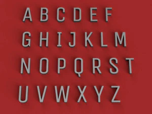 unico uppercase and lowercase 3d letters stl file 3D Print Model