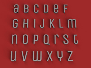 unico uppercase and lowercase 3d letters stl file Modèles 3D en vedette