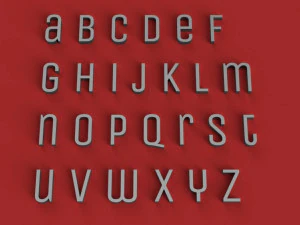 unico uppercase and lowercase 3d letters stl file 3D Print Model