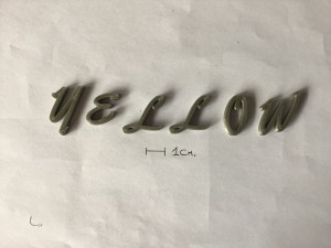 yellow uppercase and lowercase 3d letters stl file Modèles 3D en vedette
