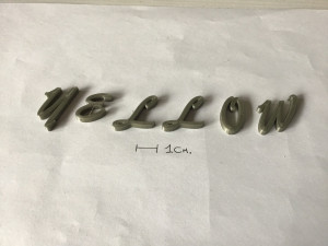 yellow uppercase and lowercase 3d letters stl file Modèles 3D en vedette