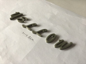 yellow uppercase and lowercase 3d letters stl file Modèles 3D en vedette