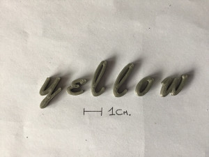 yellow uppercase and lowercase 3d letters stl file Modèles 3D en vedette